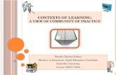 Contexts of learning community of practice