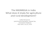 IGIDr-IFPRI - MNREGA for Agriculture Rural Development Sudha Narayanan, IGIDR