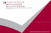 Excel 2003 intermediate level manual