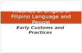 3   theories of origins of filipino language and people