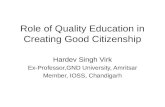 Role of quality education in creating good citizenship