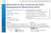 Welcome to IWMW 2010