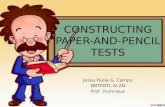 CONSTRUCTING PAPER-AND-PENCIL TESTS