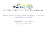 DBpedia Spotlight at I-SEMANTICS 2011