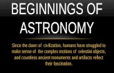 The beginnings of astronomy