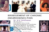 Manegement of chronic neurogenic pain