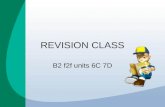 B2 F2f Unit 7d Revision Class
