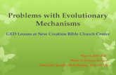 Problems with evolutionary mechanisms