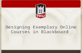 Designing Exemplary Online Courses in Blackboard