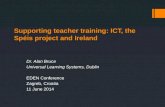 Supporting teacher training: ICT, the Spéis project and Ireland