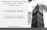 Digital Technology and Innovation - Parliament ICT Lunchtime Friday Talk - House of Lords - London - 7 March 2014