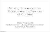 Moving Students from Consumers to Creators of Content- OAIS, 10/21/13