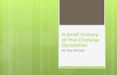 A brief history of the chinese dynasty