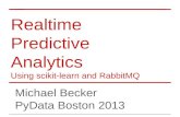 Realtime predictive analytics using RabbitMQ & scikit-learn