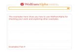 WolframAlpha Examples part 4