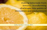 Making Lemonade from Lemons:  Transforming Challenges into Points of Innovation and Enchantment