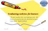 Evaluating Websites For Learners