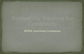 Evaluating sources for credibility