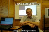 Making an effective presentation