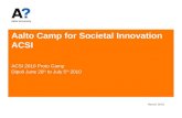 Aalto Camp for Societal Innovation Proto