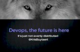 Devops, the future is here its not evenly distributed yet