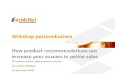 Webshop Personalization Recommendations Webinar