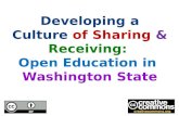 Developing a Culture of Sharing & Receiving: Open Education in Washington State