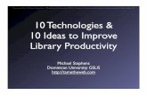 Ten Technologies & Ten Ideas