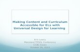 Making Content and Curriculum Accessible for ELs with Universal Design for Learning