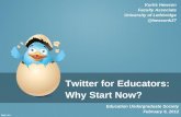 Twitter for Educators: Why Start Now