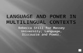 Language And Power In Multilingual