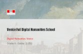 Digital Humanities Venice Fall School: Introduction