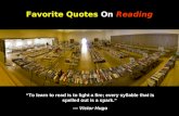 Favorite Quotes On Reading