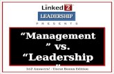 Magement vs. Leadership