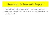Research & research report modified