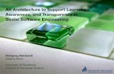 An Architecture to Support Learning, Awareness, and Transparency in Social Software Engineering