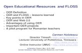 "OER Open Educational Resources and FLOSS" by Carmen Holotescu @ eLiberatica 2007