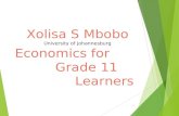 Economics concepts for grade 11 learners