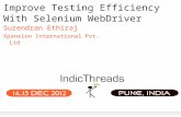 Indic threads pune12-improve testing efficiency with selenium webdriver