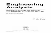 Matlab   engineering analysis, interactive methods and programs with fortran quick basic matlab an