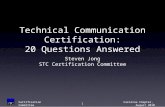 STC Certification Presentation