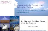 Concentrated Solar Power Course - Session 4 - Thermal Storage and Hybridization