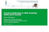 Current challenges in web crawling