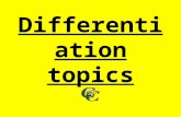 Differentiation topics