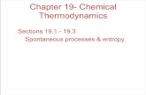 Chapter 19 Lecture- Thermodynamics