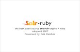 Solr-ruby: the best open source search engine + ruby