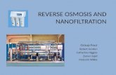 Group presentation on Reverse Osmosis and Nanofiltration
