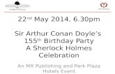 155th Birthday of Sir Arthur Conan Doyle