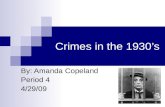 Crimes in 1930's PowerPoint