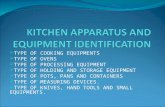 2.0  kitchen apparatus and equipment identification